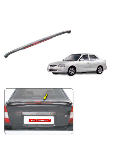 Lip Spoiler with LED Light Hyundai Accent, Color - CRYSTAL WHITE, AGHALSCW