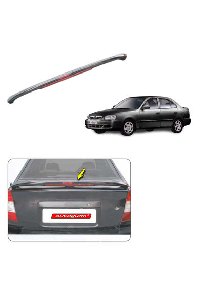  Lip Spoiler with LED Light Hyundai Accent, Color - DARK GREY METALLIC, AGHALSDG