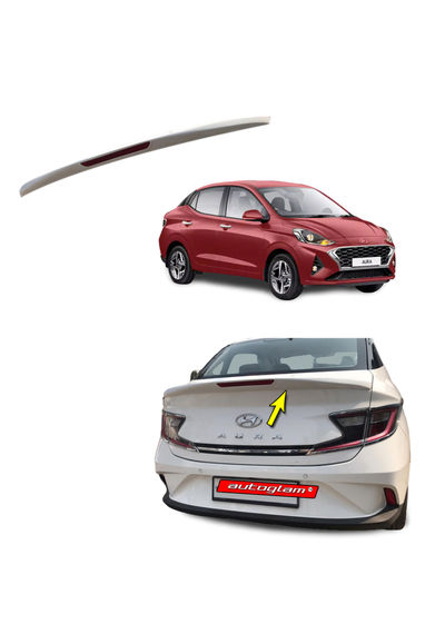 Hyundai Aura Lip Spoiler with reflector, Color - FIERY RED, AGHALSFR