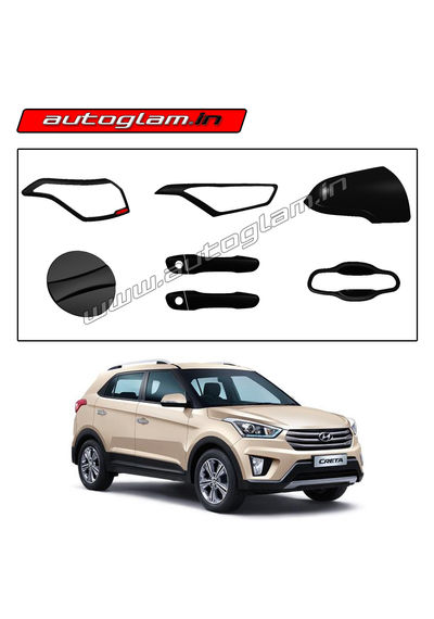 Hyundai Creta 2015-19 Black Show Kit, Set of 6 Items, AGHCBSK32