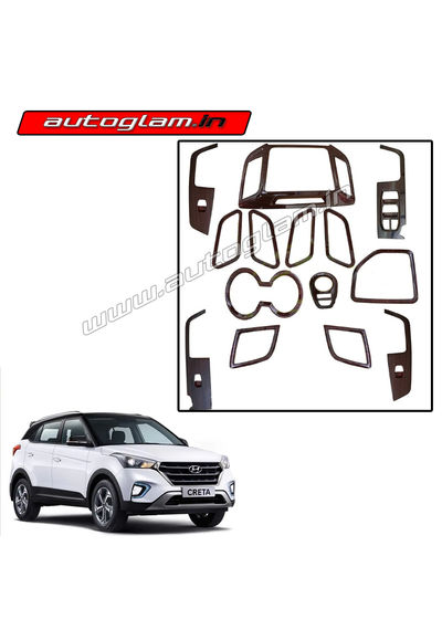 Hyundai Creta 2015-19 Wooden Interior Kit, Set of 14 Pcs, AGHC535WK