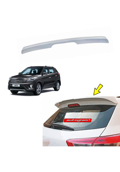 Roof Spoiler for Hyundai Creta 2015-2017 Models, Color - PHANTOM BLACK, Latest Style,	AGHC15RSPHB