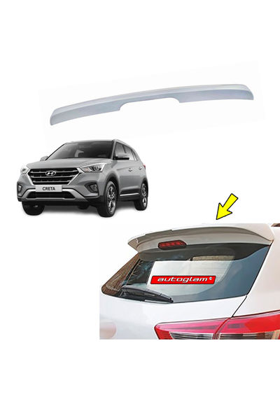 Roof Spoiler for Hyundai Creta 2018-2020 Models, Color - SLEEK SILVER, Latest Style, AGHC18RSSS
