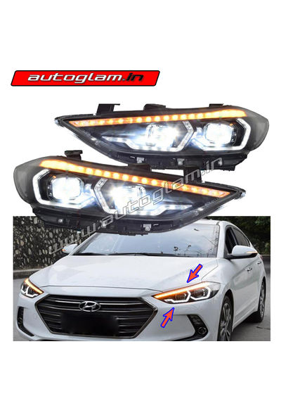 Hyundai Elantra 2017-19 Aftermarket Projector Headlights, AGHE42PHL