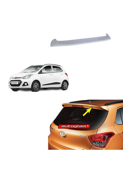 Roof Spoiler for Hyundai Grand i10 2013-2019 Models, Color - PURE WHITE, Latest Style, AGHi10RSPW