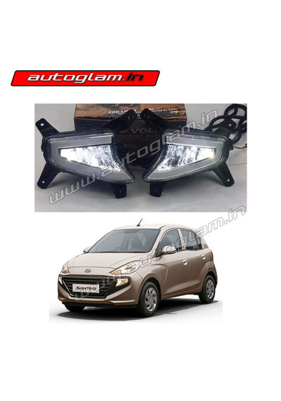 Hyundai Santro 2018-2020 Fog Lamp DRL with Indicator Function with Wiring, AGHS024D