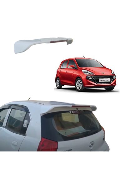 Roof Spoiler with LED Light for Hyundai Santro 2018+ Models, Color - Fiery Red, Latest Style, 	AGHSRSFR