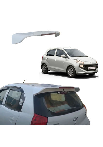 Roof Spoiler with LED Light for Hyundai Santro 2018+ Models, Color -Polar White, Latest Style, AGHSRSPW