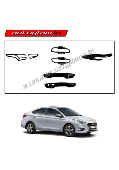 Hyundai Verna 2017+ Black Show Kit, Set of 4 Items, AGHVBSK31