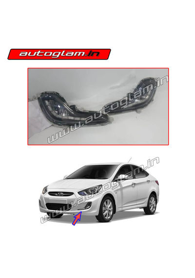 Hyundai Verna Fluidic 2011-13 Fog Lamp with DRL and Matrix Indicator, AGHV603DRL