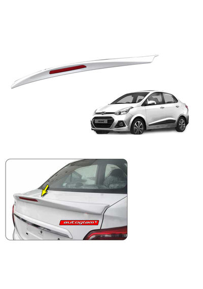 Lip Spoiler with Reflector Hyundai Xcent 2013-2016, Color - PURE WHITE, Latest Style, AGHX13LSPW