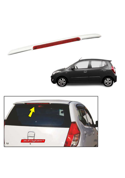  Roof Spoiler with LED Light for Hyundai i10 2007-2013 Models, Color - OYSTER GREY, Latest Style, AGHi1013RSOG