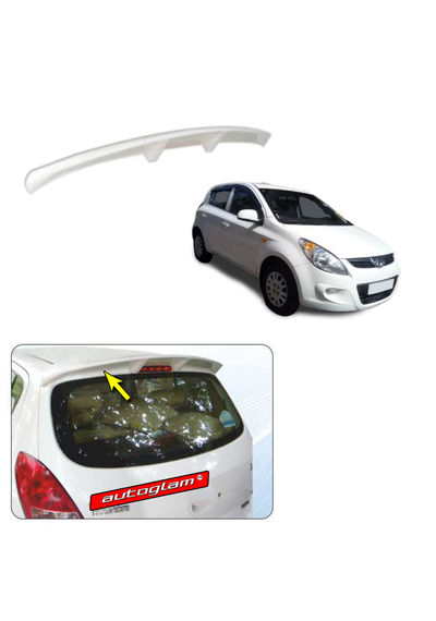 Roof Spoiler for Hyundai i20 2008-2011 all Models, Color- CRYSTAL WHITE, AGHi20RSCW