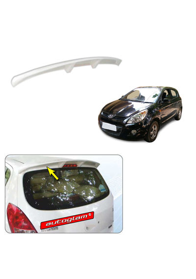 Roof Spoiler for Hyundai i20 2008-2011 all Models, Color - DIAMOND BLACK, AGHi20RSDB