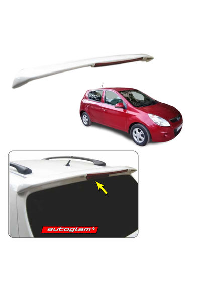 Roof Spoiler with LED Light for Hyundai i20 2008-2011 Models, Color - BERRY RED, AGHi208RSBR