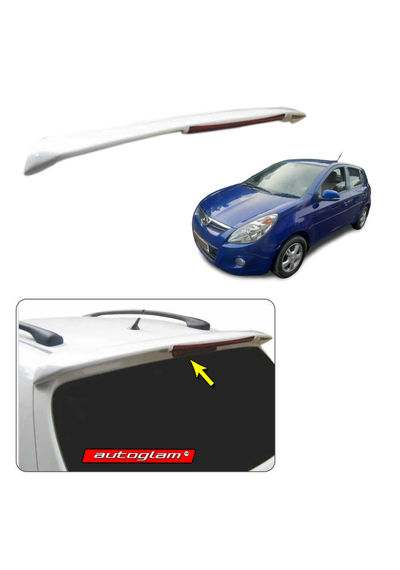 Roof Spoiler with LED Light for Hyundai i20 2008-2011 Models, Color - SPARKER BLUE, AGHi208RSSB