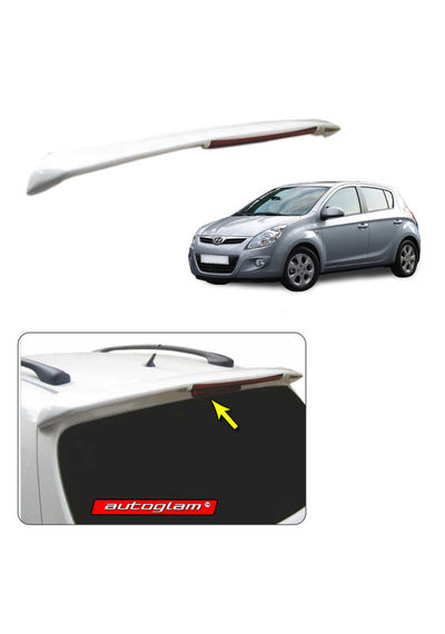 Roof Spoiler with LED Light for Hyundai i20 2008-2011 Models, Color - SLEEK SILVER, AGHi208RSSS