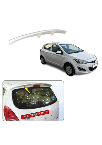 Roof Spoiler for Hyundai i20 2012-2014 Models, Color - CORAL WHITE, AGHi20RSCW14