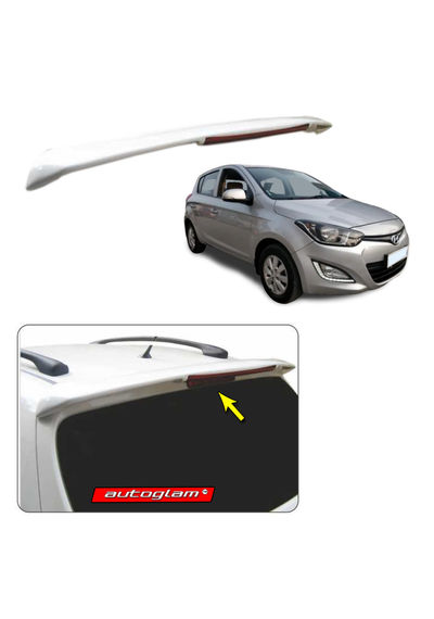 Roof Spoiler with LED Light for Hyundai i20 2012-2014 Models, Color - SLEEK SILVER, AGHi20RSS