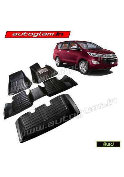 AGTIC16BL, 5D MATS FOR TOYOTA INNOVA CRYSTA ALL MODELS, Color - BLACK, High Quality Product!
