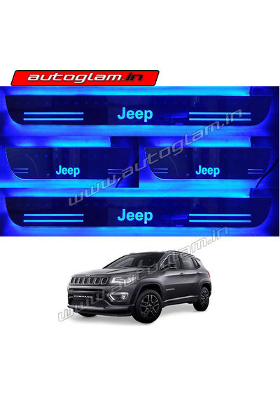 Jeep Compass Door Blue LED Sill Plates-Set of 4 Pcs, AGJC73DSP