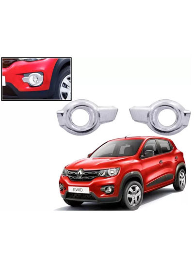 Renault Kwid OEM Tyle Car Fog Lamp Kit with Chrome Plate, AGRK427FL