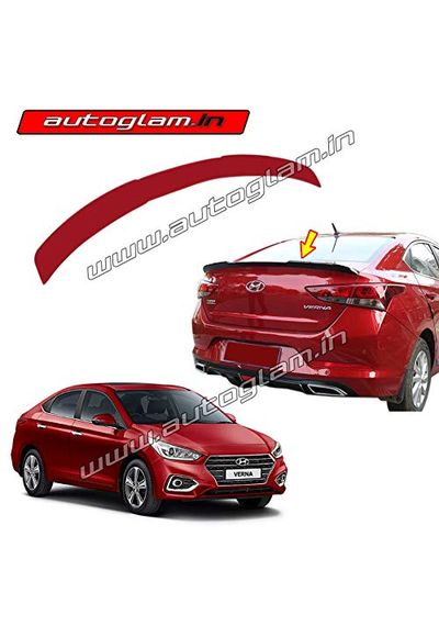 Hyundai Verna 2017+ Lip Spoiler, Color - Fiery Red, AGHV58LSFR