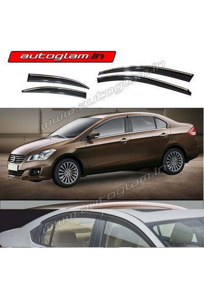 Maruti Suzuki Ciaz 2014+ Wind Visor / Door Visor with Chrome Line, AGMSC18WVCL