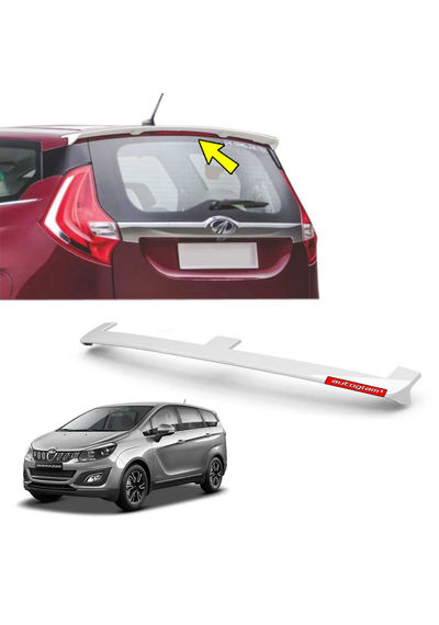 Roof Spoiler for Mahindra Marazzo, Color - Shimmering Silver, Latest Style, AGMMRSSS