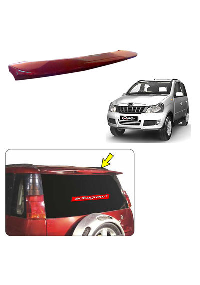 Roof Spoiler with LED Light for Mahindra Quanto, Color -DIAMOND WHITE, AGMQRSDW