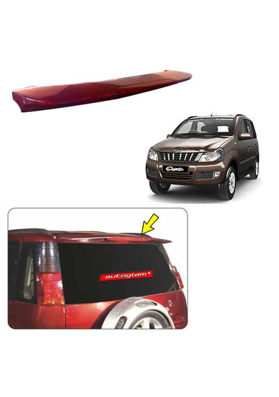 Roof Spoiler with LED Light for Mahindra Quanto, Color - JAVA BROWN, AGMQRSJB