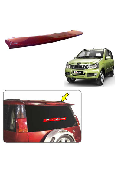 Roof Spoiler with LED Light for Mahindra Quanto, Color -  ROCKY BEIGE, AGMQRSRB