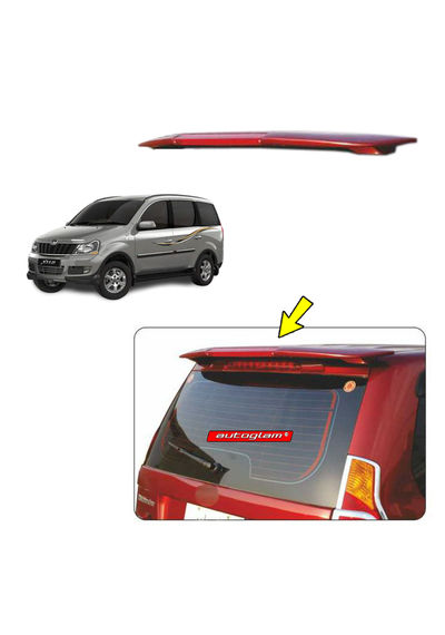 Roof Spoiler with LED Light for Mahindra Xylo, Color - MIST SILVER, AGMXRSMS