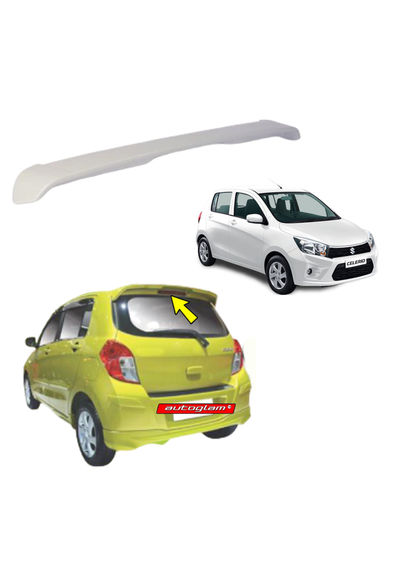 Roof Spoiler for Maruti Suzuki Celerio 2014+, Color - ARCTIC WHITE, AGMSC393RS