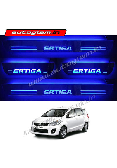 Maruti Suzuki Ertiga 2012-18 Door Blue LED Sill Plates-Set of 4 Pcs, AGMSE62DSP