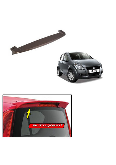 Roof Spoiler for Maruti Suzuki Ritz 2009-2012, Color - GLISTENING GREY, Latest Style, AGMSR09RSGG