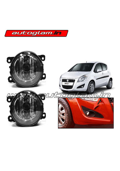 Maruti Suzuki Ritz 2012-17 Bumper Fog Lamp Kit with complete wiring relay, AGMSRBFL