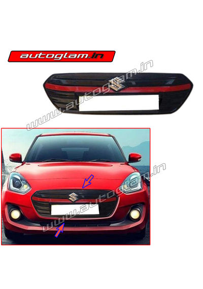Maruti Suzuki Swift 2018+Sports Style with Red Line Front Grill, AGMS329FG
