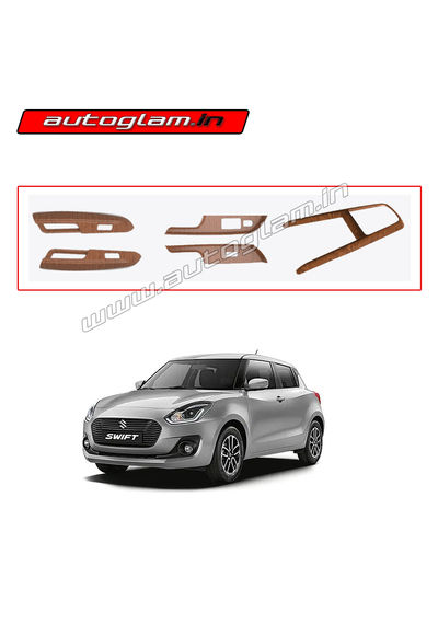 Maruti Suzuki Swift 2018+ Wooden Interior Kit, Set of 5 Pcs, AGMSS302WK