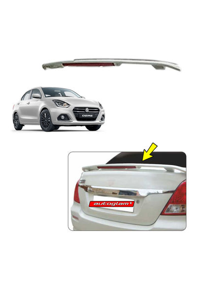 Lip Spoiler with Reflector for Maruti Suzuki Swift Dzire 2017+, Color - ARCTIC WHITE, AGMSSDLSAW1