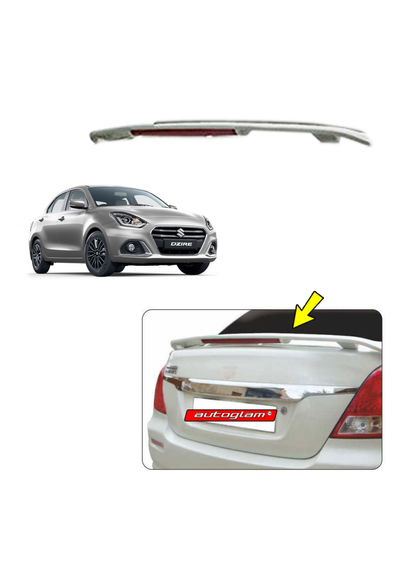 Lip Spoiler with Reflector for Maruti Suzuki Swift Dzire 2017+, Color - PREMIUM SILVER, AGMSSDLSPS1