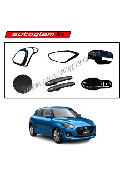 Maruti Suzuki Swift 2018+ Black Show Kit, Set of 6 Items, AGMSSBSK20