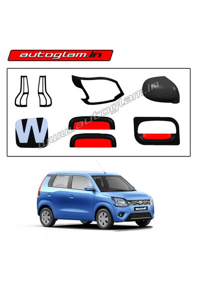 Maruti Suzuki WagonR 2019+ Black Show Kit, Set of 6 Items, AGMSWBSK25