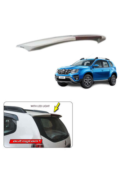 Roof Spoiler with LED Light for Renault Duster 2012-19 Models, Color - Caspian Blue Metallic, AGRDRSCB2