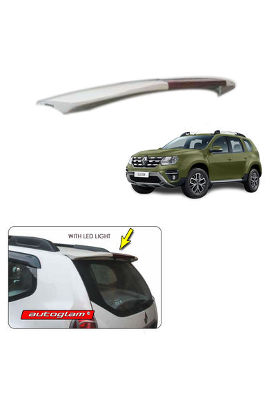 Roof Spoiler with LED Light for Renault Duster 2012-19 Models, Color - Outback Bronze, AGRDRSOB2