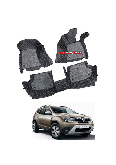 7D Car Mats Compatible with Renault Duster New, Color - Black, AGRDN7D1