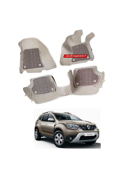 7D Car Mats Compatible with Renault Duster New, Color - Beige, AGRDN7D2