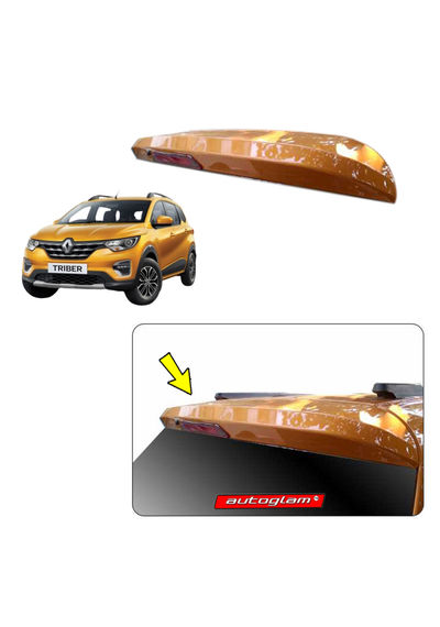 Roof Spoiler with LED Light for Renault Triber, Color - METAL MUSTARD, AGRTRSMM