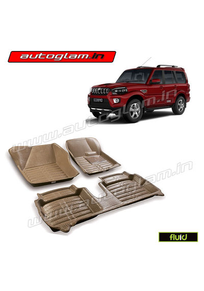 AGMS25BG, 5D MATS FOR MAHINDRA SCORPIO GENX MODELS, Color - BEIGE, High Quality Product!