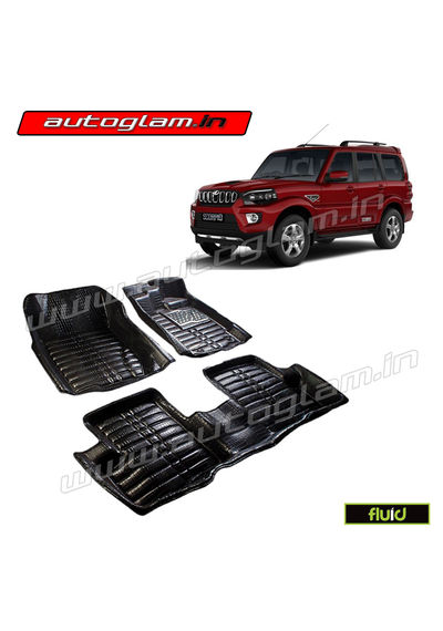 AGMS24BL, 5D MATS FOR MAHINDRA SCORPIO GENX MODELS, Color - BLACK, High Quality Product!